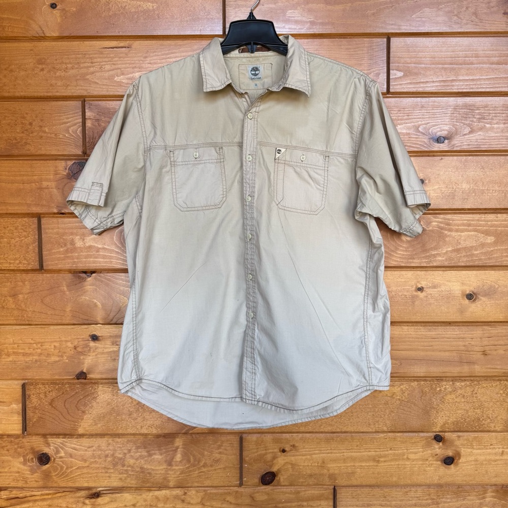 Timberland Men's Turbo-Dry Outdoor Fishing Safari Short Sleeve Shirt, size XL